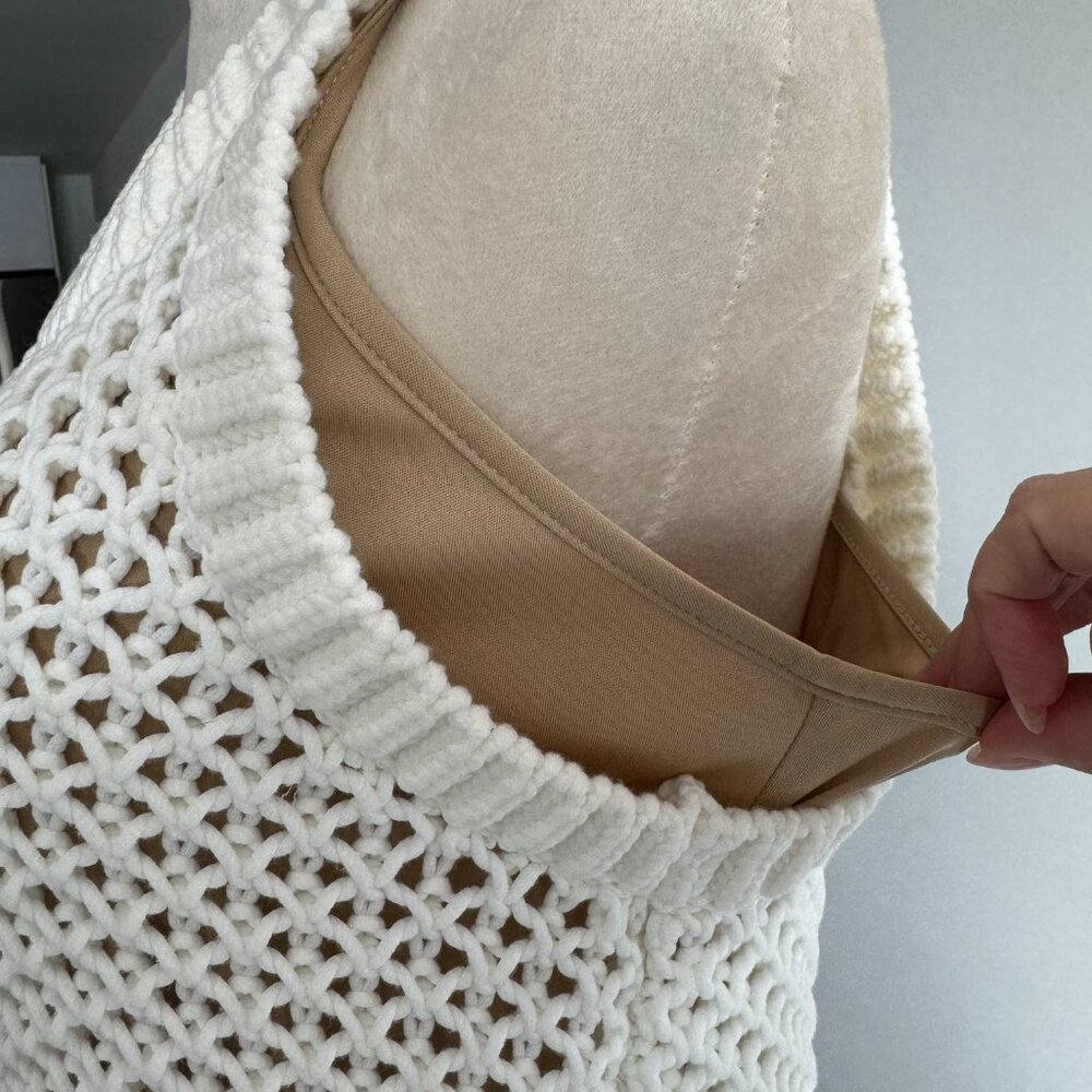 Michael Kors Fringe Trim Knit Dress, New, Size M - Picture 8 of 17